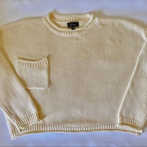 Knit Pocket Sweater (Cream)